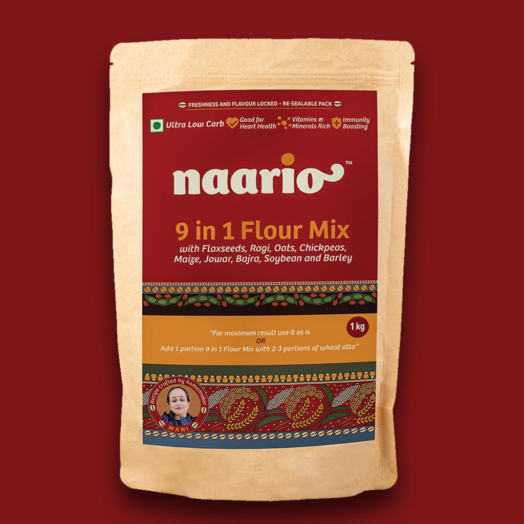 Naario 9-in-1 Flour (Atta) Mix 1kg