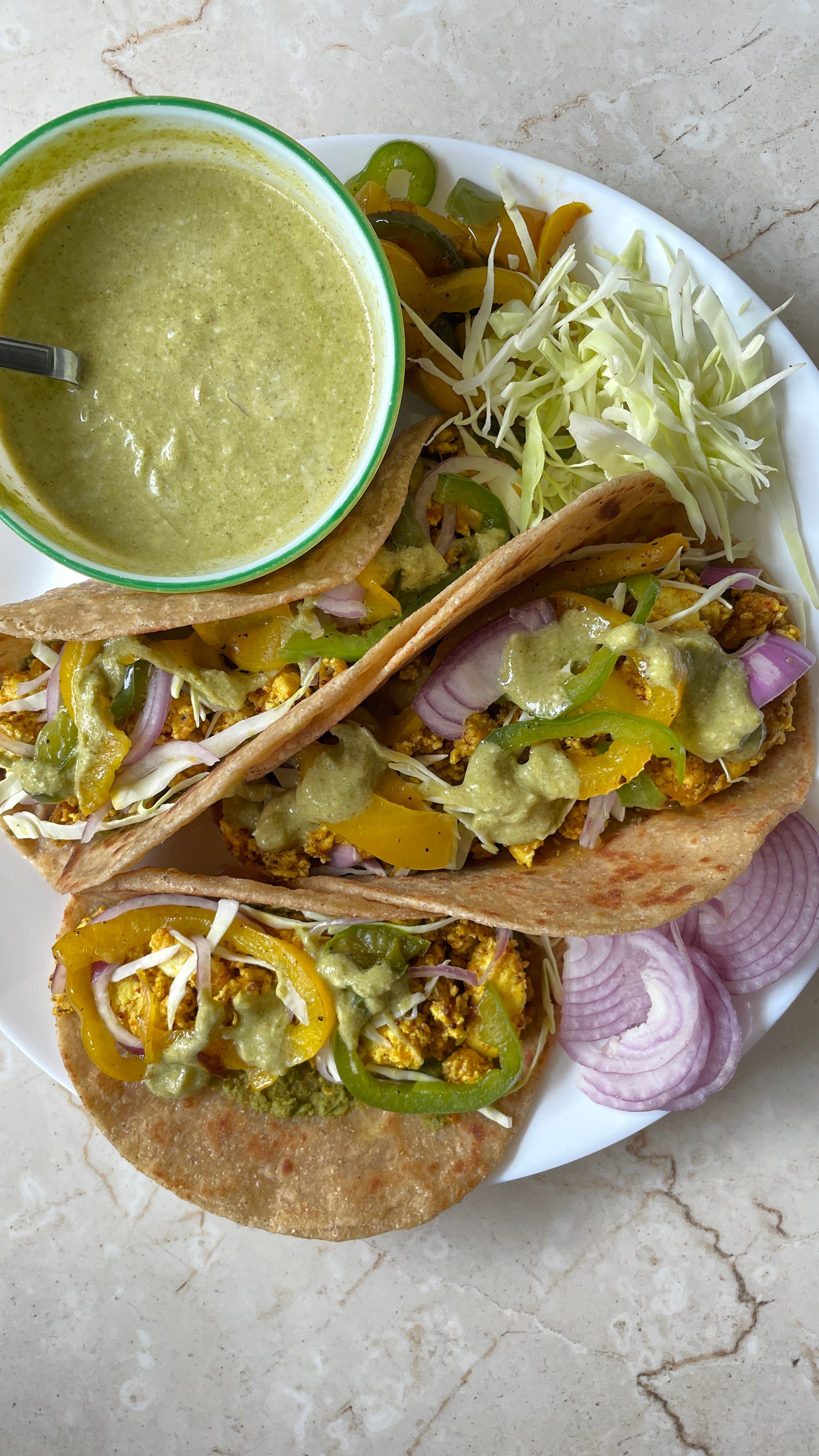 Multigrain Desi Paneer Tacos