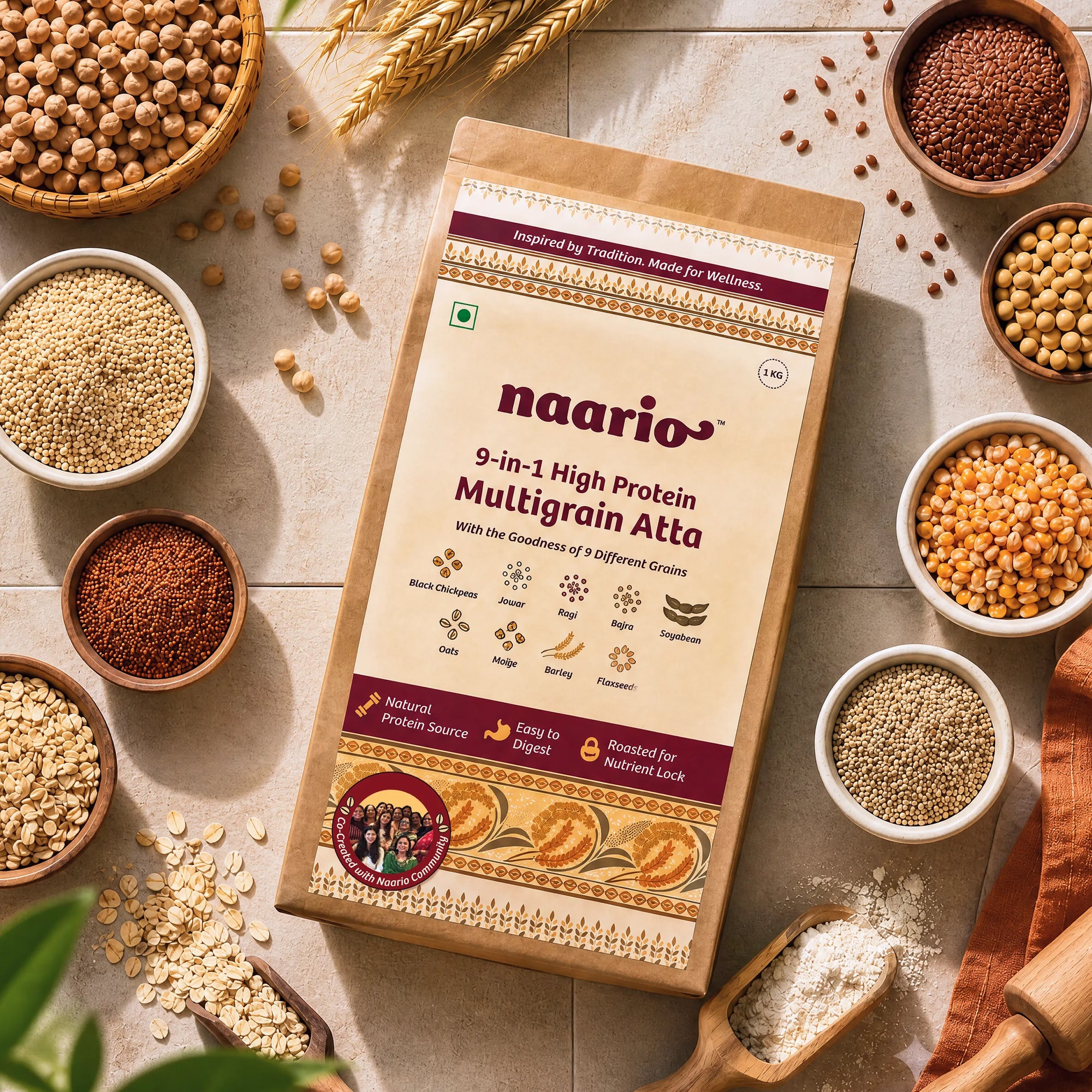 9in1 High Protein Multigrain Atta (Flour)