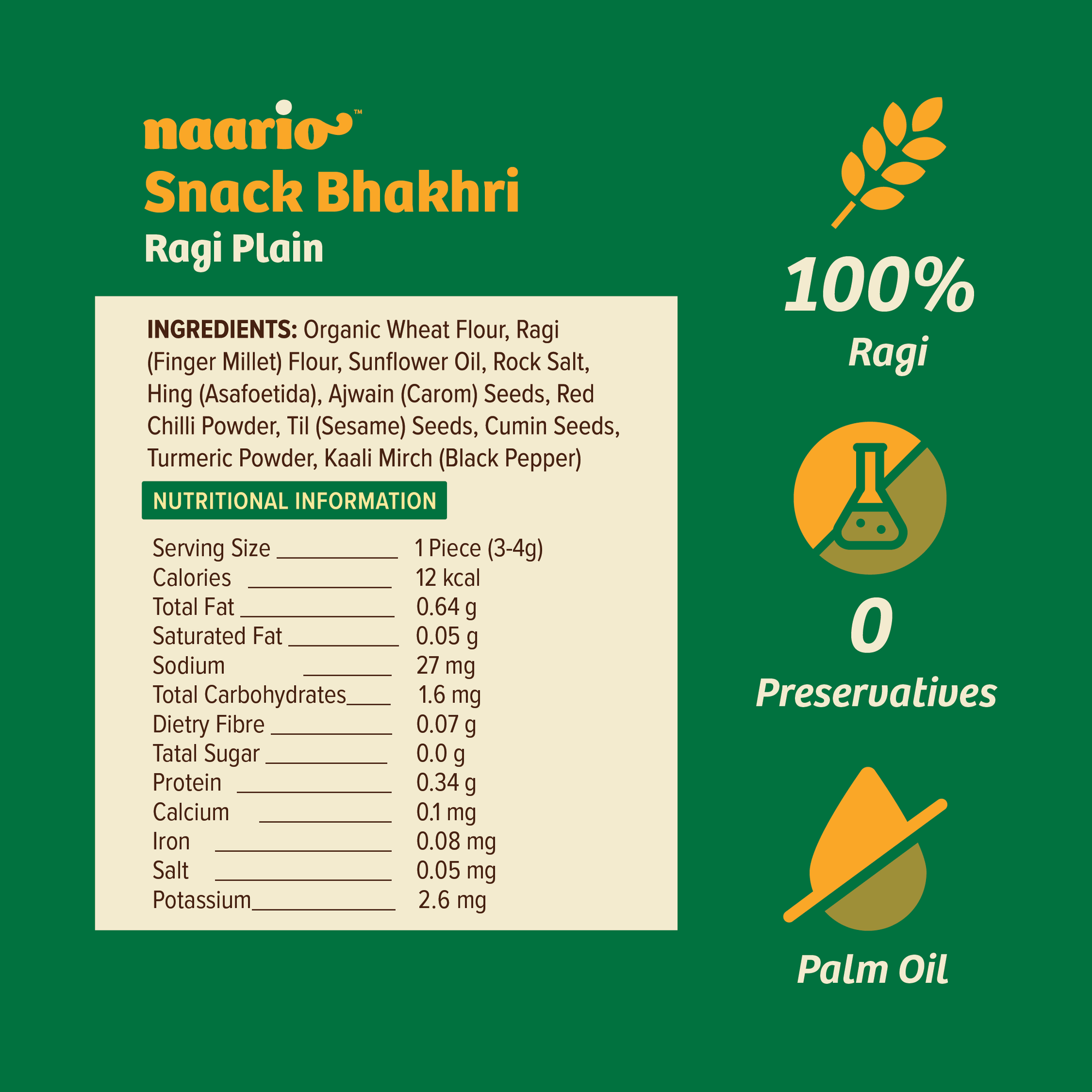 Naario Snack Bhakhri 100gm Bundles