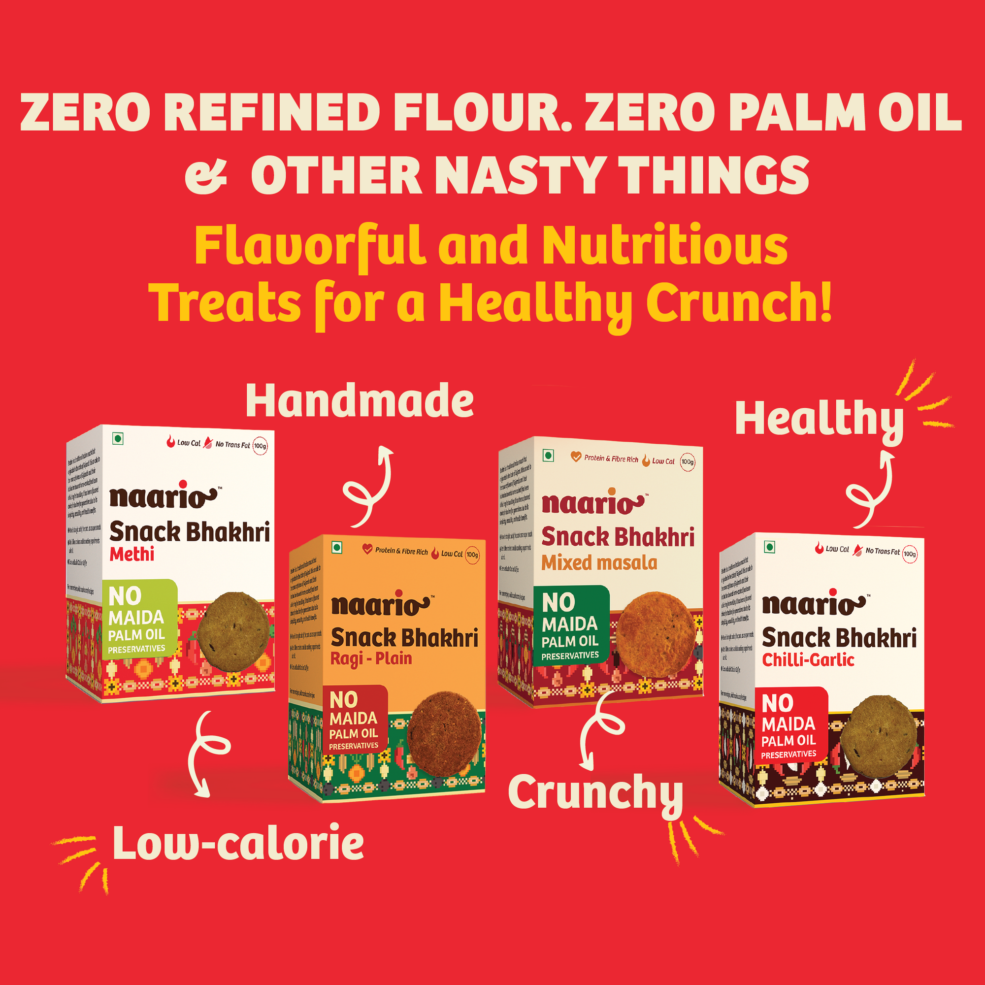 Naario Snack Bhakhri 100gm Bundles