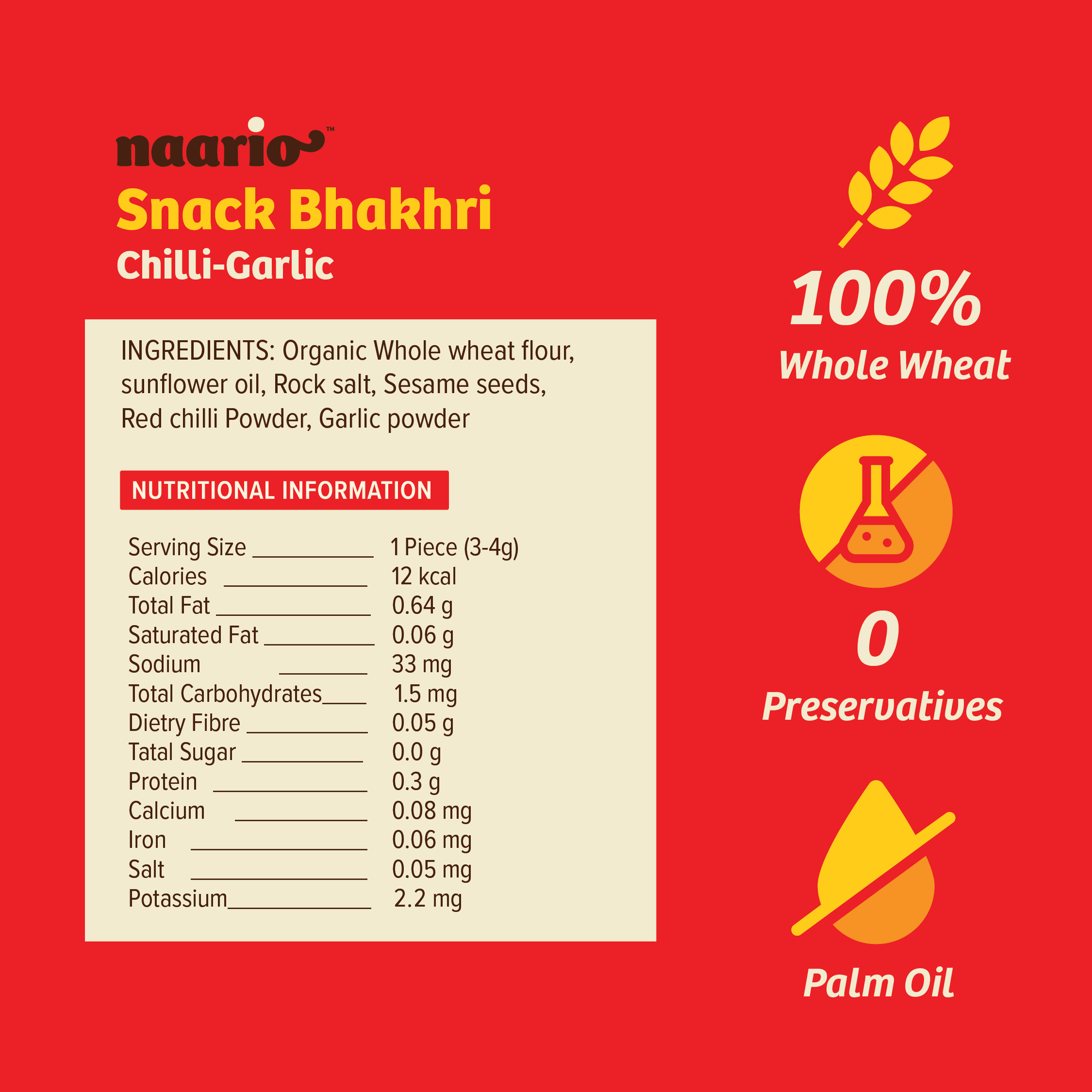 Naario Snack Bhakhri 100gm Bundles
