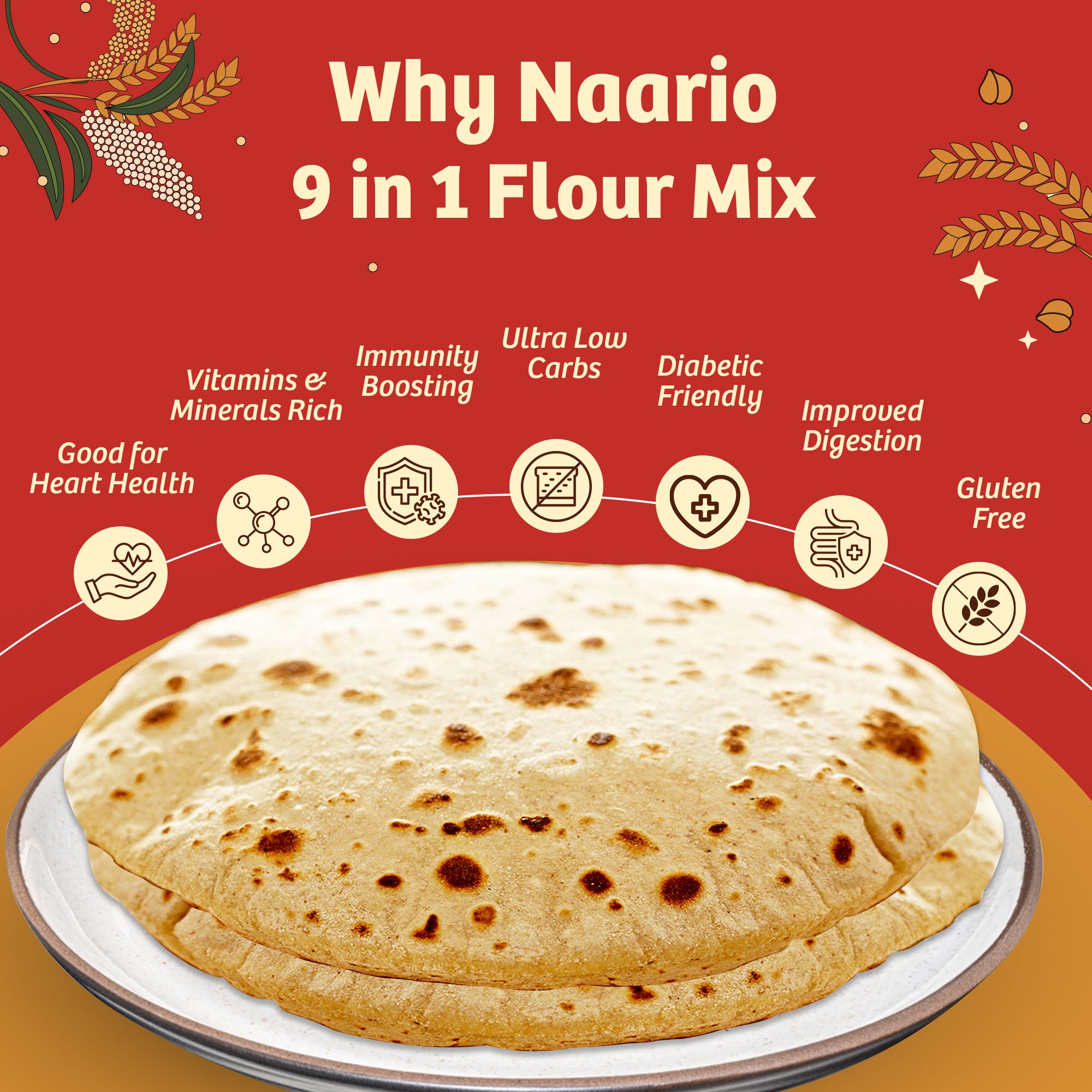 Naario 9-in-1 Flour (Atta) Mix