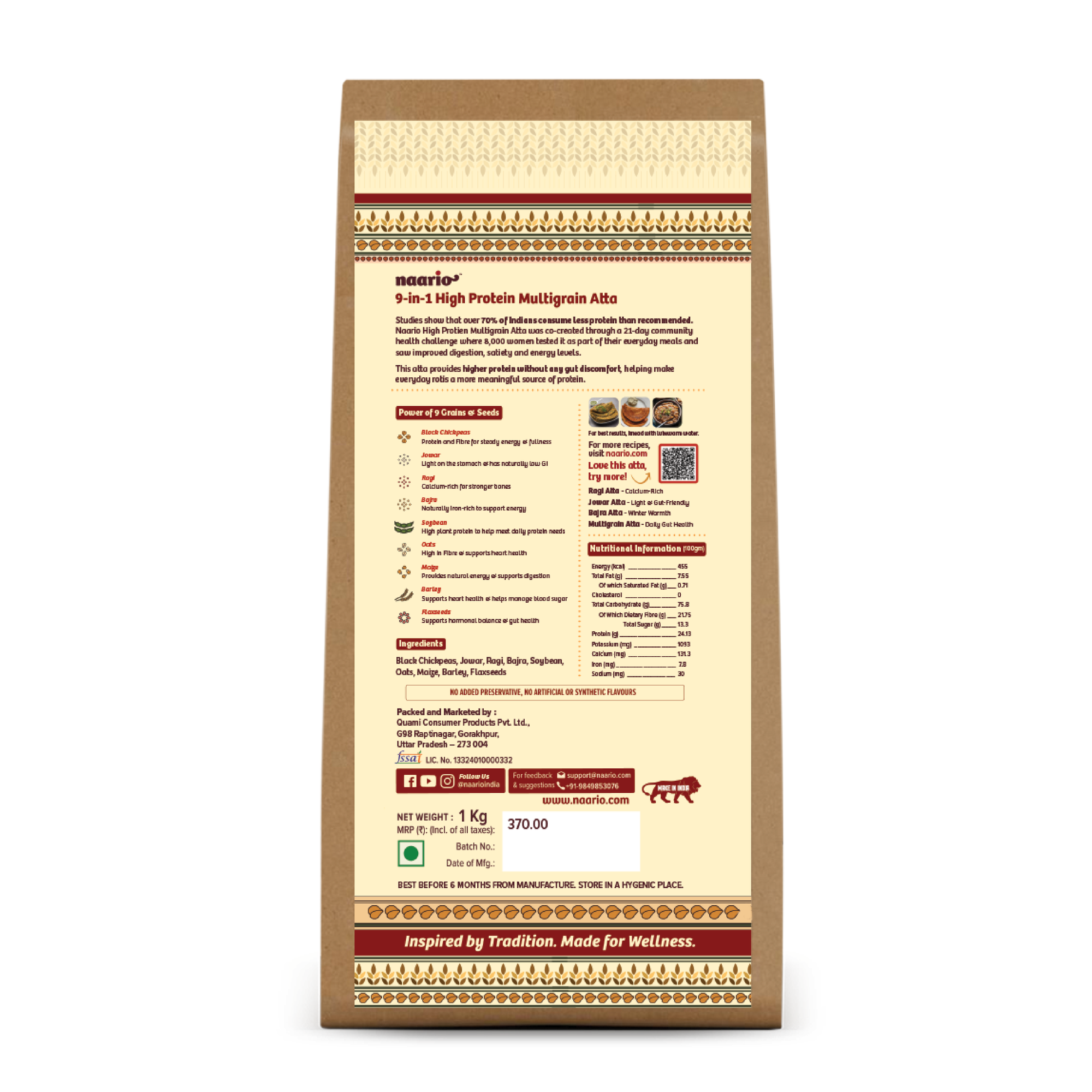 Naario 9-in-1 Flour (Atta) Mix