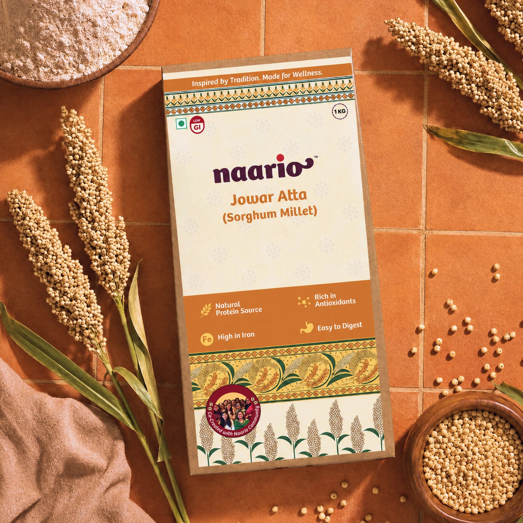 Organic Jowar Atta (Sorghum Millets Flour)