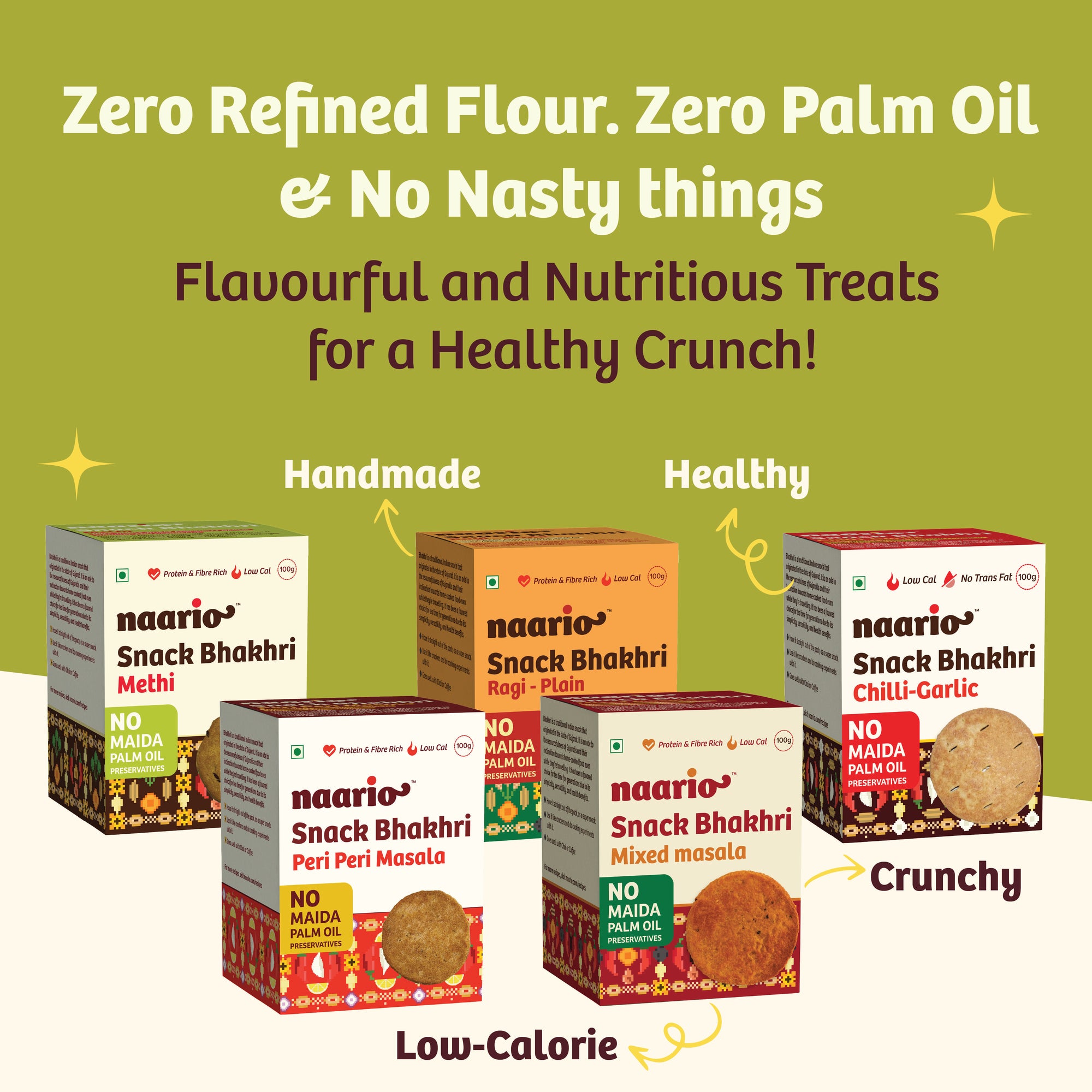 Naario Snack Bhakhri 100gm Bundles