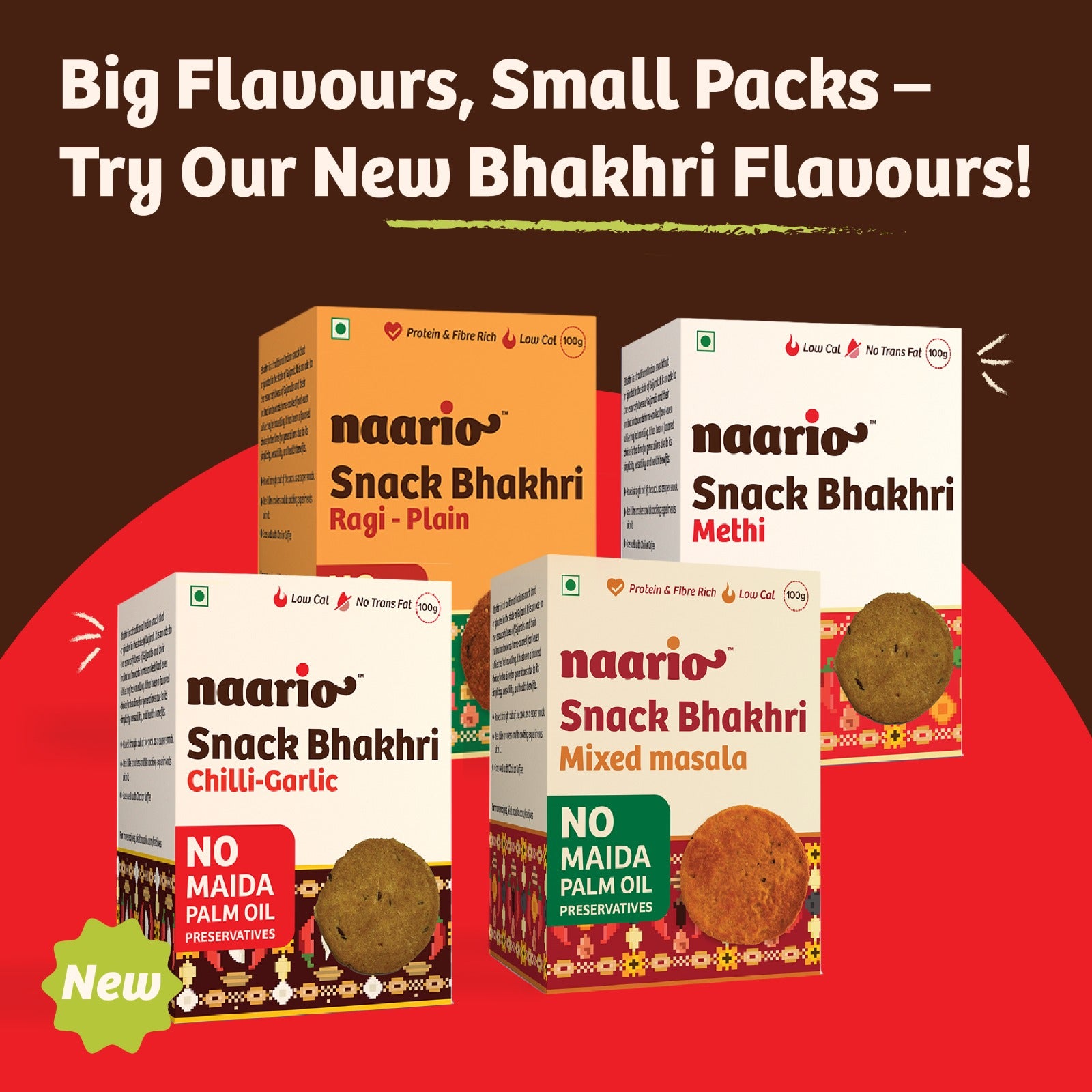 Naario Snack Bhakhri 100gm Bundles