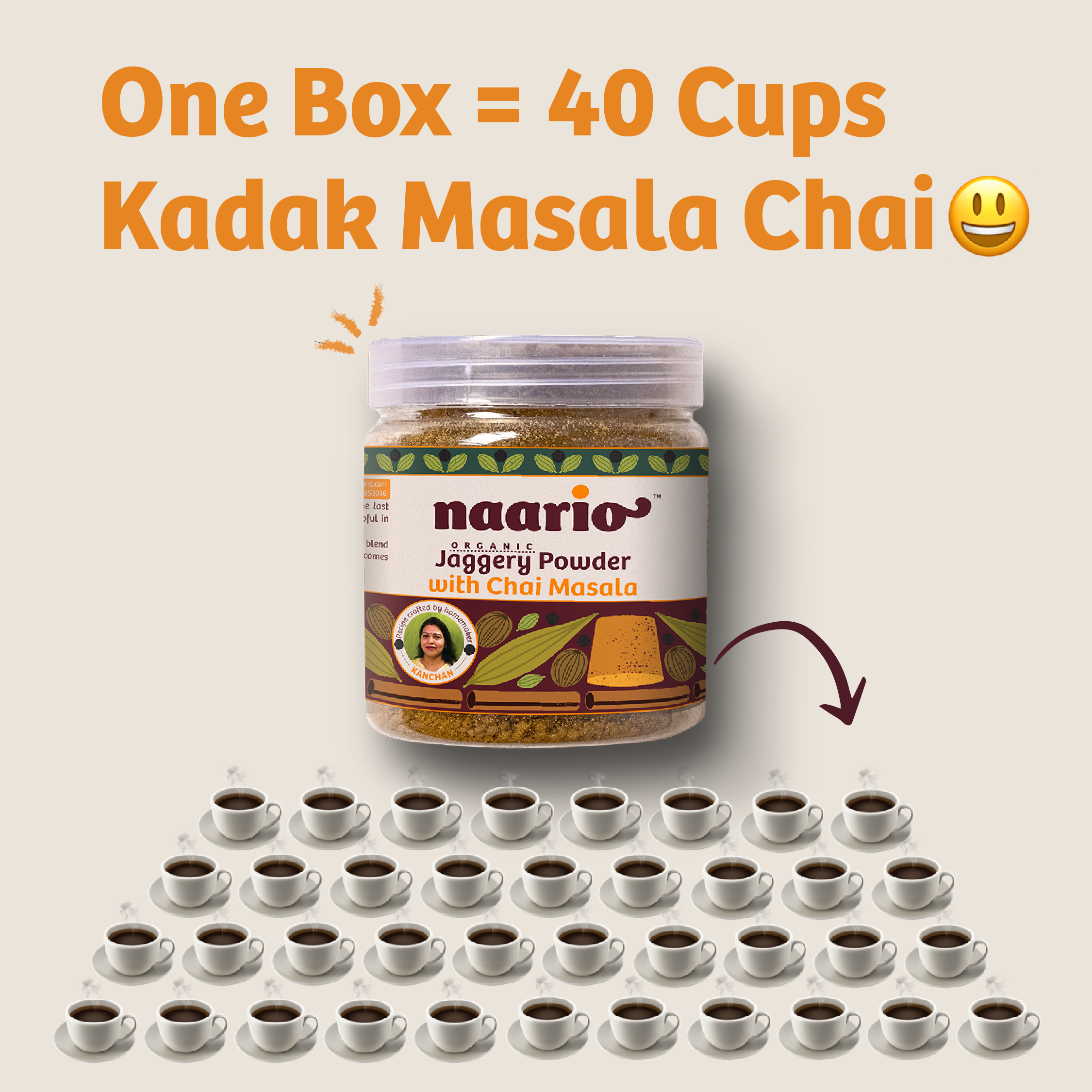 Naario Chai Masala with Jaggery Powder (Organic)