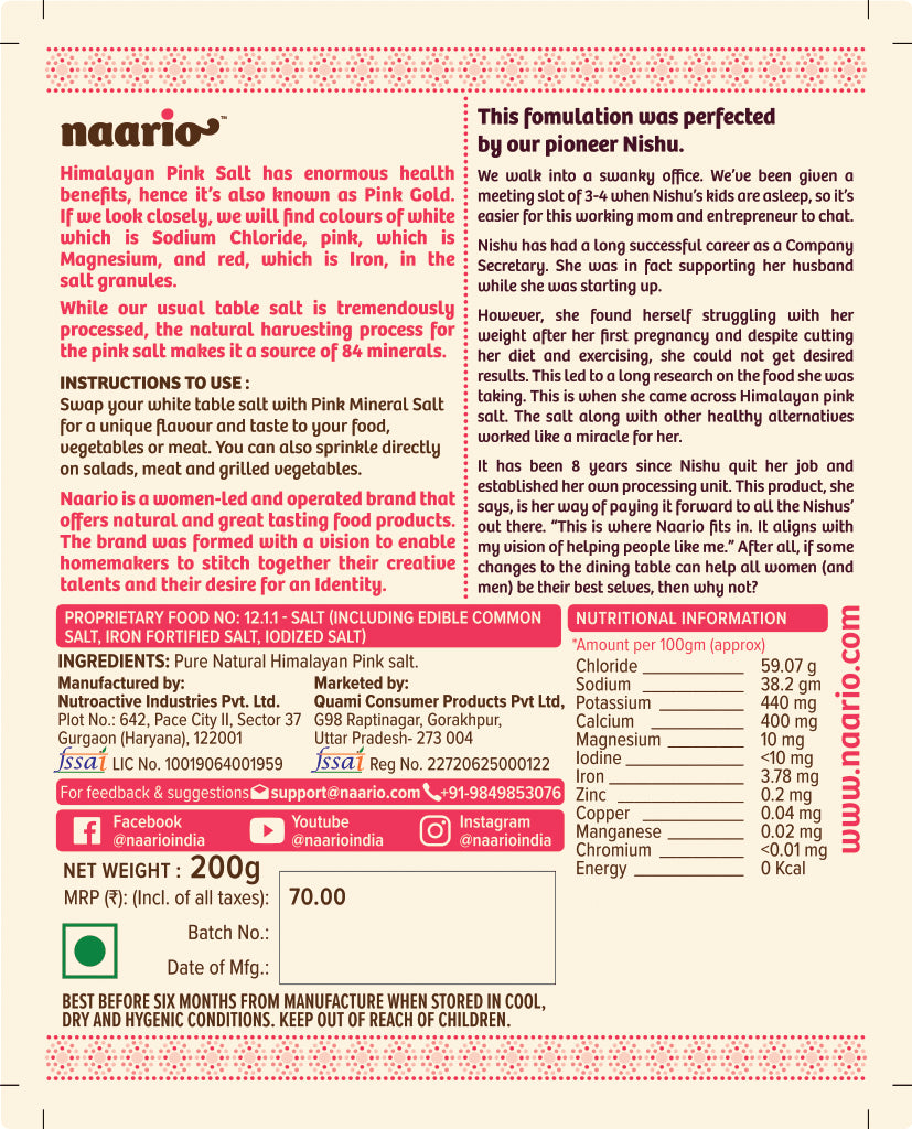 Naario Himalayan Pink salt